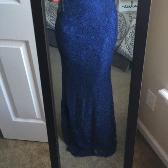 NWT Lulus Zenith Navy Blue Lace Dress - Picture 4 of 8